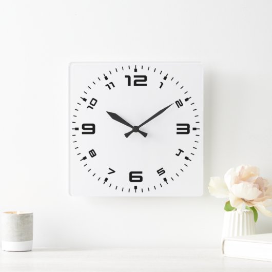 einfache Runde Quadratische Wanduhr (Zuhause)