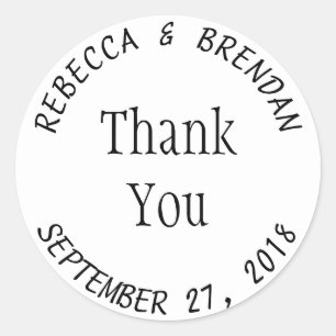 Einfache, runde weiße Kurven Text-Gefälligkeitsken Runder Aufkleber