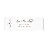 Einfache Rust Branch Modernes Rücksendesiegel (Vorne)