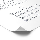 Einfache rustikale, bläserne Sitzkarte Poster (Ecke)