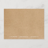 Einfache rustikale Blumengarten Geschäftskunst Vie Postkarte (Rückseite)