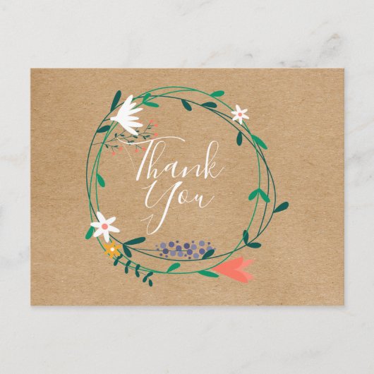 Einfache rustikale Blumengarten Geschäftskunst Vie Postkarte (Vorderseite)