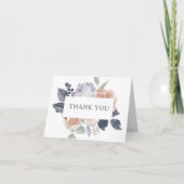 Einfache rustikale Blumenkarte Dankeskarte (Vorderseite)