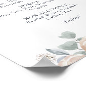 Einfache rustikale Blumenkarte Poster (Ecke)