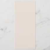 Einfache rustikale Blumenkarte zum Abendessen Menükarte (Rückseite)