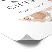 Einfache rustikale Blumenkarten und Geschenke Unte Poster (Ecke)