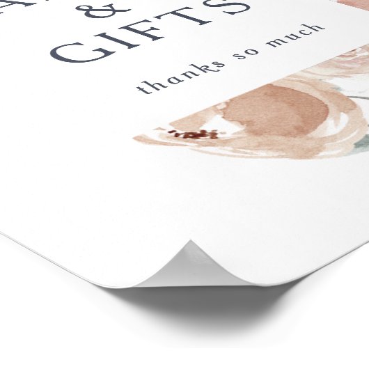 Einfache rustikale Blumenkarten und Geschenke Unte Poster (Ecke)