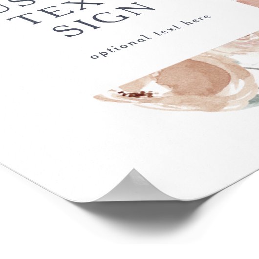 Einfache rustikale Blumenkarten und Sonderzeichen Poster (Ecke)