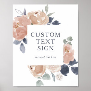 Einfache rustikale Blumenkarten und Sonderzeichen Poster