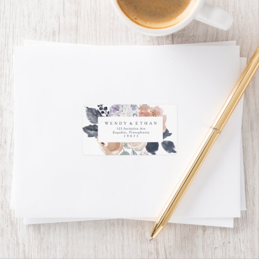 Einfache Rustikale Blumenzwiebeladressen Adressaufkleber (Insitu)