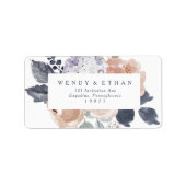 Einfache Rustikale Blumenzwiebeladressen Adressaufkleber (Vorne)