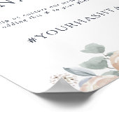 Einfache rustikale Blütensignatur Poster (Ecke)