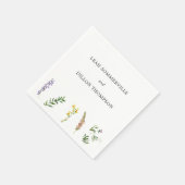 Einfache Rustikale Boho Blumen Wilde Hochzeit Serviette (Ecke)