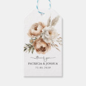 Einfache rustikale Boho Gastgeschenk Hochzeit Gesc Geschenkanhänger (Vorderseite)