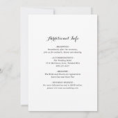 Einfache rustikale Boho-Wildblume auf einer Hochze Einladung (Rückseite)