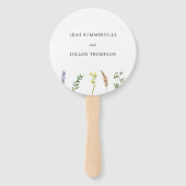 Einfache Rustikale Boho Wildblume Hochzeit Fächer (Vorderseite)