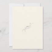 Einfache rustikale Botanische Minimalistische Hoch Einladung (Rückseite)