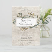 Einfache rustikale Brauerei mit weißem Holz und Wa Einladung (Stehend Vorderseite)