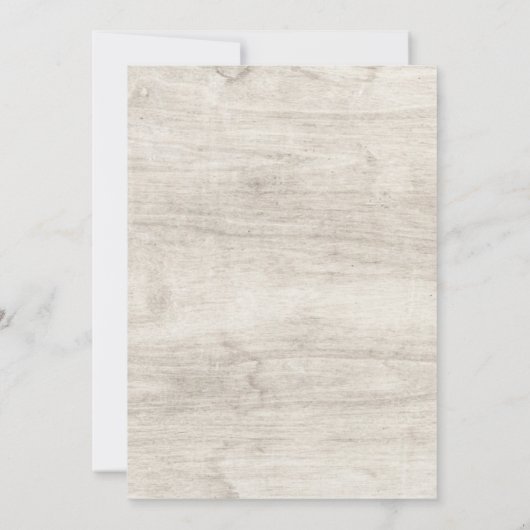 Einfache rustikale Brauerei mit weißem Holz und Wa Einladung (Rückseite)