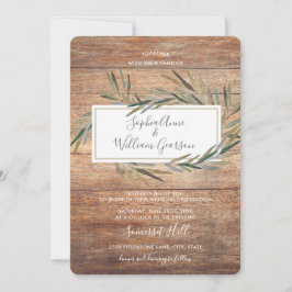 Einfache rustikale Brauerei und Wasserfarbenkraut Einladung