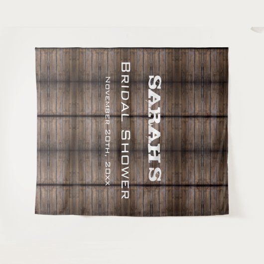 Einfache rustikale Brautparty Wandteppich (Vorderseite (Horizontal))