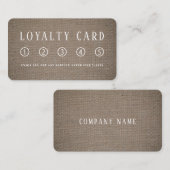 Einfache rustikale Burlap-Wirkung Treuekarte (Vorne/Hinten)