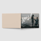 Einfache rustikale Chic sagte sie Yes Engagement P Gästebuch (Voll)