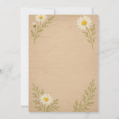 Einfache rustikale Daisy Baby Dusche Einladung (Rückseite)