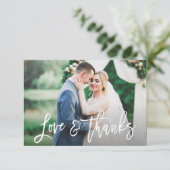 einfache rustikale Dankeschön Hochzeitskarte Dankeskarte (Stehend Vorderseite)