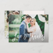 einfache rustikale Dankeschön Hochzeitskarte Dankeskarte (Vorne/Hinten)