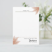 Einfache rustikale Elegant mit Foto Hochzeit Dankeskarte (Stehend Vorderseite)