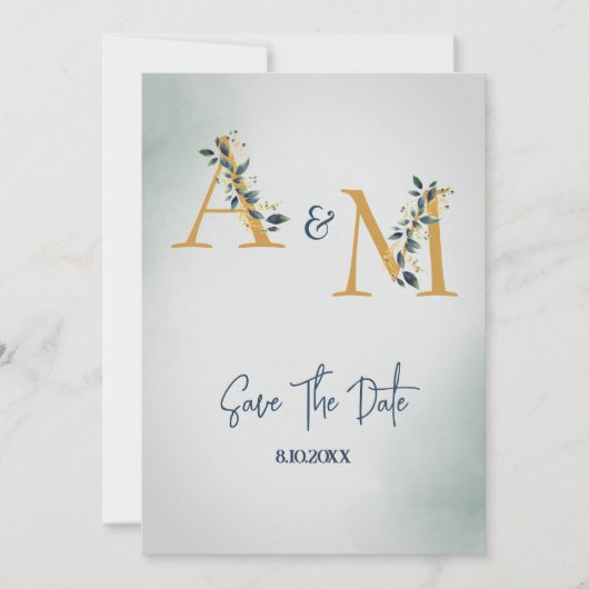 Einfache rustikale Eukalyptus-Blätter Einladung Ho (Vorderseite)