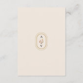 Einfache rustikale Fall Beige für die Hochzeit Mon Begleitkarte (Rückseite)