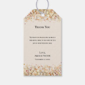 Einfache Rustikale Fall Beige Hochzeit Vielen Dank Geschenkanhänger (Vorderseite)