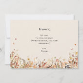 Einfache Rustikale Fall Beige Trauzeuge Vorschlagk Einladung (Rückseite)