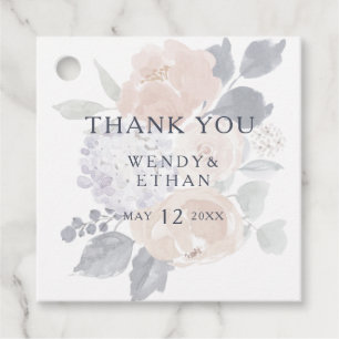 Einfache rustikale Flora Danke Ihnen für Tags Geschenkanhänger