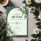 Einfache rustikale florale Hochzeitseinladung Einladung
