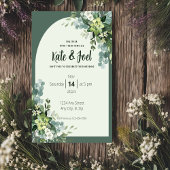 Einfache rustikale florale Hochzeitseinladung Einladung
