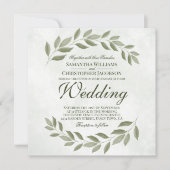 Einfache rustikale Gartenanlagen Blätter Grünen Ho Einladung (Vorderseite)