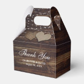 Einfache rustikale Gastgeschenk Hochzeit Geschenkschachtel (Rückseite)