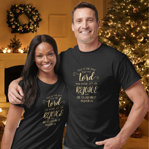 Einfache rustikale Goldbibel Verse Christlich T-Shirt