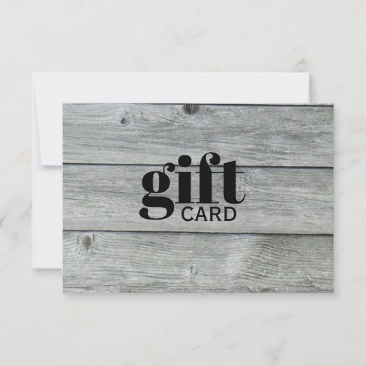 Einfache rustikale Graukunst - Geschenkgutschein (Vorderseite)