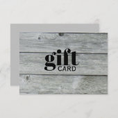 Einfache rustikale Graukunst - Geschenkgutschein (Vorne/Hinten)