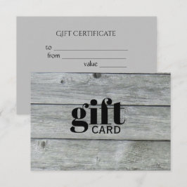 Einfache rustikale Graukunst - Geschenkgutschein