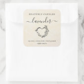 Einfache rustikale, hausgemachte Kerzen-Aufkleber Quadratischer Aufkleber (Tasche)