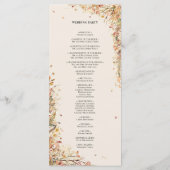 Einfache rustikale Herbst-Beige-Hochzeit-Flat Programm (Rückseite)