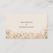 Einfache rustikale Herbstbeige Entree-Wohnung Platzkarte (Rückseite)