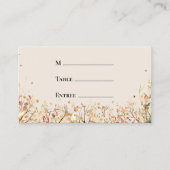 Einfache rustikale Herbstbeige Entree-Wohnung Platzkarte (Vorderseite)