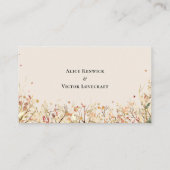 Einfache Rustikale Herbstbeige Hochzeitsflat Platzkarte (Rückseite)