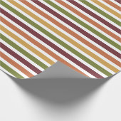 Einfache rustikale Herbststreifen Geschenkpapier (Ecke)